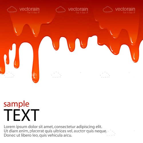 Dripping Red Goo Background with Sample Text